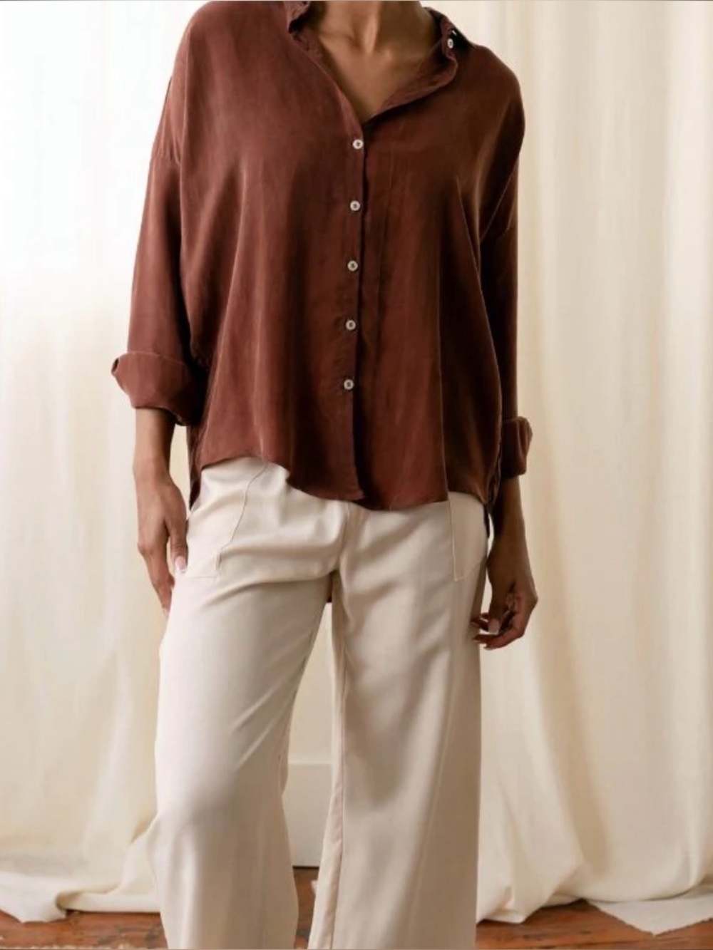 Natalie Busby Linen top size small
